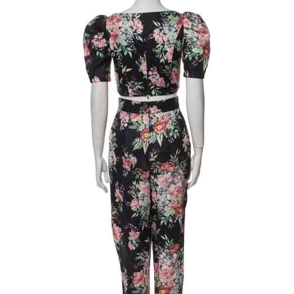 ZIMMERMANN Bellitude Tuck Floral-Print Linen Set Top Zimm Sz 1 /Bottom Zimm Sz 2 - Picture 10 of 16